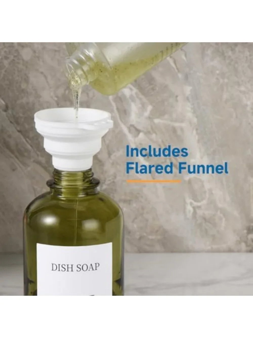 Elegant Glass Soap Dispenser Set with Pump, Bamboo Tray & 18 Stickers - 500ml